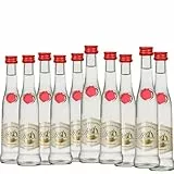 10 x Obstbrand Williams Birne 4cl (40% Vol) - Birnenbrand - kleine Flaschen | Schnaps aus Deutschland | Schwechower Obstbrennerei (1229)