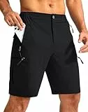 Tansozer Kurze Hosen Herren Wandern Mit Reißverschlusstasche, Ultraleichte, Atmungsaktive, Schnelltrocknende, wasserdichte Outdoor Sommer Cargo Shorts Schwarz6602-1 L