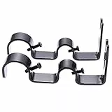 VORCOOL Eisen Doppel Vorhangstange Halterung Vorhangstange Halter Gardinenstange Wandhalterungen 2 STÜCKE 18-22mm (Kaffee)