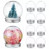 Veemoon 20 Stück Befüllbare Weihnachtskugeln Zum Selbermachen Klare Schneekugeln Mit Schraubverschlüssen Leere Schneekugelgläser Für Die Weihnachtsdekoration