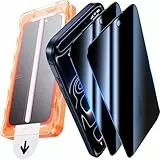 UniqueMe für iPhone 17 Pro für Panzerglas Sichtschutz - Privacy Schutzfolie, Automatische Installation, Bruchsicher Militärniveau, Anti-Spy Folie, 2 Stück