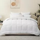 RUIKASI Bettdecke 200x200 Winter Warm - Decke 200 x 200cm Dicke Steppbettdecke, Winterbettdecke 2x2m 450GSM Füllung, Oberbett Bezug ohne Kissen