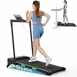 THERUN Laufband für Zuhause Klappbar mit Steigung, 3 in 1 Walking Pad mit 3 Neigungsstufen, 2.5PS Schreibtisch Laufband Schreibtisch mit Doppellagige Gehband für dreifachem Knieschutz