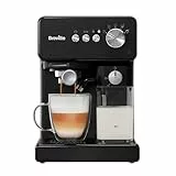 Breville Prima Latte One-Touch Espressomaschine | Automatischer Milchaufschäumer | Kaffeemaschine für Cappuccino, Latte & mehr | 15-Bar italienische Pumpe | Schwarz | VCF183X