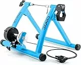 CXWXC Fahrrad Rollentrainer, Klappbar Stahl Bike Trainer mit Schnellspanner Vorderradunterlage Radtrainer für 26-29 Zoll Fahrradtraining Fahrradfahren Zuhause Indoor