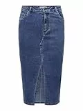 ONLY CARMAKOMA Damen Carsiri Front Slit Skirt DNM Gua Noos Rock, Medium Blue Denim, 44 EU