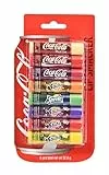 Lip Smacker Coca Cola Party Pack, Set mit 8 Lippenbalsamen mit Originalen Geschmacksrichtungen von Coca-Cola, Fanta und Sprite