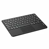 Blackview Neue kabellose Bluetooth-Tastatur, Kompakte Wiederaufladbare QWERTZ-Tastatur, Klare Taktile Reaktion, Mini, Type-C, Schwarz