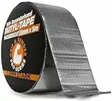 Butyl-Dichtband Wasserdicht (1,5MM Dicke) Selbstklebendes Butylband, alukaschiert und verstärkt, SOS-Reparatur-Klebeband, Aluminium-Dichtband (Silber, 55mmx5m)