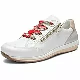 ARA Damen Osaka Sneaker, Weiss,Weissgold/Camel, 39