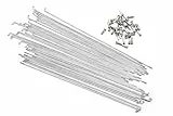 LUXU Fahrrad Speichen 36 Stück mit 36 Messingnippeln Nippel,230-269mm,Durchmesser 2mm Mountainbike-Stahlspeichen 14G,für MTB-Radspeichen,E-Bike,Downhill,Trekking,Citybikes und mehr.