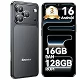 Blackview Wave 7C Handy Ohne Vertrag, Android 16 Smartphone, 16GB+128GB/2TB, 32MP+13MP KI Kamera, 6.56' Handy Günstig, 5000mAh Simlockfreie Handys, 4G Dual SIM/WiFi 5G/FM/IP54/GPS/3Jahre Garantie
