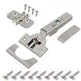 Blum 10 x CLIP top Möbel Scharnier 110°, gerade mit Feder, Eckanschlag + BLUM CLIP Exzenter Kreuzmontageplatte, Stahl, Schraubvariante, Distanz 0 mm, Topfband ø=35mm
