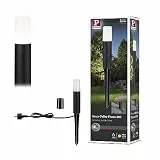 Paulmann 94384 LED Außenleuchte Pollerleuchte Flarea IP65 200mm incl. 1x3,1 Watt Schwarz Außenlampe Aluminium 3000 K