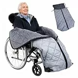 HOVCEH Winter Rollstuhldecke, Winddichte Wärme Rollstuhl Fußsack, Schlupfsack Rollstuhl Erwachsene, Decke für Rollstuhl, Rollstuhldecke Beindecke, Universelle Passform für Rollstühle (Grau)
