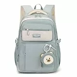 Myhozee Schulranzen Jungen Schulrucksack mädchen Teenager Schultasche rucksäcke Sporttasche Daypack für Schule Ranzen mit Viele Fächer Laptopfach School Bags Blau Nylon(40L)