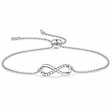 F.ZENI Damen Armband 925er Sterlingsilber verstellbare Infinity Armbänder Jubiläums Geburtstags Schmuck Geschenke
