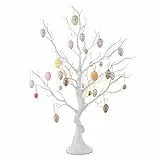 Nuptio Weiß Zweig Künstlichen Baum - 80cm Hoch Weihnachten Ornament Display Bäume, Ostern Gefälschte Twiggy Manzanita Baum für Halloween im Freien Partei Hochzeit Mittelstück Dekor, 1 Stück
