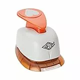 Wedo 168101 Motivlocher klein Herz (mit praktischem Auffangbehälter, Ausstanzung 1,6 x 1,3 cm) grau / orange