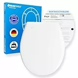 ATHLON TOOLS WC-Sitz mit Softclose, Oval, Quick-Release, Toilettendeckel mit Absenkautomatik, ultraschnell abnehmbar