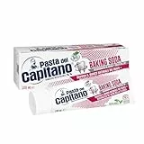 Pasta del Capitano, Bio Zahncreme mit Backpulver, Belebt die natürliche Weiße der Zähne und neutralisiert die Säuren der Plaque, 100% Made in Italy, 100 ml Tube
