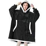 Catalonia Classy Decke mit Ärmel Oversize Hoodie Kuscheldecke-Kuscheldecke Zum Anziehen mit Ärmeln und Kapuze, Übergröße Deckenpullover Damen Frauen, Warm Ärmeldecke Geschenke für Erwachsene Teenager