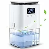 Luftentfeuchter Elektrisch Entfeuchter Keller 1300mL Raumentfeuchter klein Dehumidifier Automatisches Abtauen Mit 7 Farbe Nachtlicht Schlafmodus Entfeuchter Leise für Wohnung Badezimmer Schlafzimmer