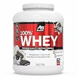 All Stars 100% WHEY PROTEIN 2270g I Eiweiß-Pulver mit Whey-Konzentrat & Isolat I leckeres Low-Fat Powder I hochwertiges Protein-Pulver I cremiger Protein-Shake mit Cookies & Cream-Flavour