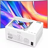 TMY Bluetooth Projector with DVD Player Built in, 1080P Mini Projector, Portable DVD Projector for Outdoor Movies, Compatible with Smartphone/PC/TV Stick/HDMI/AV/USB/TF
