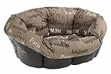 Ferplast Hundekissen, Hundebett und Katzenbett SOFA 'CUSHION 12 Kissen für Haustiere, gepolsterter Bezug, weiche waschbare Baumwollpolsterung, verstellbar mit Gummizug, 114 x 83 x h 37 cm braun