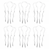 Lurrose 6 stücke 4 zähne haarkämme pins metall seitenkämme diy haarnadeln updo zubehör für mädchen frau lange haare (silber)