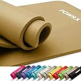 POWRX Gymnastikmatte - Fitnessmatte Rutschfest mit Tragegurt, Tasche und Übungsposter - 190 x 80 cm - Premium Sportmatte für Yoga, Gymnastik und Pilates