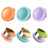 3 Stück 50 ml Mini Dosen Snackbox für Kinder,Joghurtbecher To Go Salatbox,50ml Dressing Behälter Behälter Kleine Dosen Lebensmittelbehälter,Auslaufsicheren Mini Bento Box Soßenbehälter Edelstahl