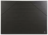 Clairefontaine 44500C Zeichenmappe Kraft Verge mit Gummizug rücken 30 mm, innen: 50 x 70 cm, außen: 52 x 72 cm, schwarz