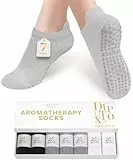 7 Paare Pilates Socken,Yoga Socken & Stoppersocken für Damen Herren,Anti rutsch Antirutschsocken mit Noppen & Duft,Yogasocken Ideal für Geschenk,Reformer,Ballett,Barfuss,Tanz,Fitness, Reha,35-42