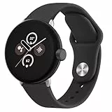 Oumida Armband für Google Pixel Watch 3/2 / 1 41mm für Damen Herren, Silikon Armbänder Classic Sport Ersatzarmband Uhrenarmband für Google Pixel Watch 1/2 / 3 (Schwarz)