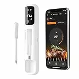 Inkbird Mini Fleischthermometer Kabelloses, 1 Sekunde schnelle Reaktion Grillthermometer Bluetooth，IP67 Wasserdicht Bratenthermometer for BBQ Grill Smoker Ofen Rotisserie Airfryer