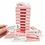 Umllpet Deutsch Stapelspiel aus Holzblöcken für Paare, 48 Stück Verführerische Freches Blockturm Spiel, Block Tower Spiel für Erwachsene, Erotikspiele Sex Spiele für Paare-Spel, Erwachsene Geschenke