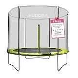 HUDORA Fabulous Trampolin in versch. Größen - Trampolin Outdoor mit Sicherheitsnetz - Gartentrampolin für Kinder & Erwachsene - Freizeit Trampolin mit breiter Randabdeckung für bis zu 100kg