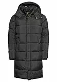 Superdry Herren Langer Ripstop Steppmantel Schwarz Raster M