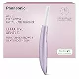 Panasonic ES-WF71-V503 Augenbrauen- und Gesichtshaartrimmer für Frauen, Augenbrauenformer, flexibler Kopf, hypoallergener Edelstahl, batteriebetrieben (AAA), Helllila