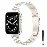 GEARYOU Metall Armband Kompatibel mit Apple Watch Armband 40mm 38mm 41mm 42mm (Series 11 10),Slim Edelstahlarmband Kompatibel iWatch Series 11/10/9/8/7/6/5/4/3/2/1,SE (38mm 40mm 41mm Polarstern)