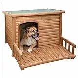 Hundehütte mit Terrasse 113 x 127 x 83 cm
