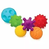 INFANTINO Texturierte Bälle im Set für die Sensorische Entwicklung für Kinder ab Monaten, Multicolored, 6 Stück