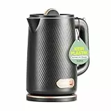 OLEGA Wasserkocher - 1800W Schnellaufheizender Elektrischer Teekessel BPA-freier 304 Edelstahl Elektrischer Wasserkocher mit Automatischer Abschaltung und Trockengehschutz 1.8L