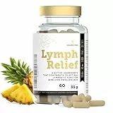 Golden Tree Lymph Relief Kapseln – Unterstützung des Lymphsystems mit Echinacea, Löwenzahnextrakt, Steinklee, Bromelain, Jod & Selen – 60 Kapseln