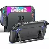 Switch 2 Hülle, Dockable Switch 2 Case, Slim Ergonomisches Design Shockproof TPU Grip Case Kompatibel mit Nintendo Switch 2 Schutzhülle Accessories, Geeignet für Originalhalterung