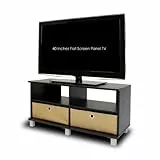 Furinno Andrey Entertainment Center mit Schubladen, Kompositholz, Vliesbehälter, Espresso/Braun, 39.62 x 39.62 x 48.26 cm