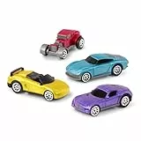 Driven by Battat WH1125Z Pull-Back Race Cars Blister (4 Pack) Turbocharge 4er Pack Rennwagen Nachziehspielzeug – Spielzeugautos Geschenkset Mini Autos Fahrzeuge Rückziehautos – Spielzeug ab 3 Jahre