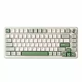 YUNZII B75 PRO Kabellose Mechanische Tastatur, 75% Gaming Tastatur, BT/Type-C/2.4G,Hot Swap Dichtung Keyboard mit Drehknopf, Vorgeschmierte Schalter RGB, QWERTY (Matcha Green, Cocoa Cream V2 Switch)